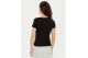 Tommy Jeans Slim V-Neck Γυναικείο Κοντομάνικο T-Shirt Μαύρο