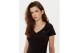 Tommy Jeans Slim V-Neck Γυναικείο Κοντομάνικο T-Shirt Μαύρο