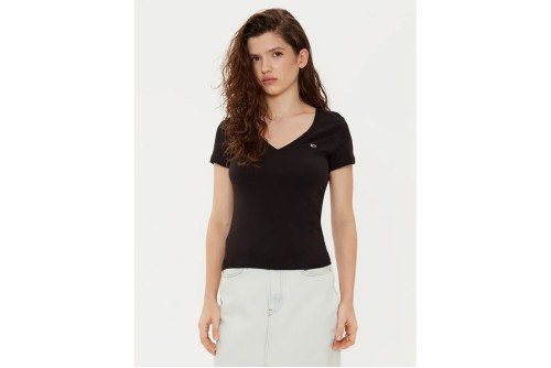 Tommy Jeans Slim V-Neck T-Shirt Γυναικείο (DW0DW20458 BDS)