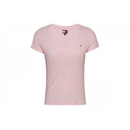 Tommy Jeans Slim V-Neck T-Shirt Γυναικείο 