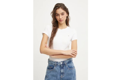 Tommy Jeans Slim C-Neck T-Shirt Γυναικείο (DW0DW20459 YBL)