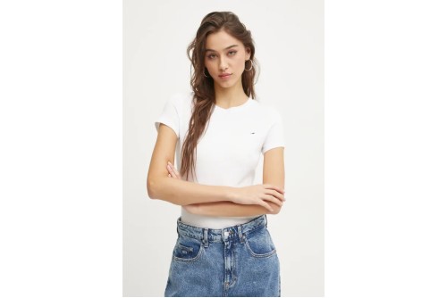 Tommy Jeans Slim C-Neck T-Shirt Γυναικείο (DW0DW20459 YBL)