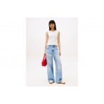 Tommy Jeans Essential Γυναικεία Αμάνικη Μπλούζα Λευκό