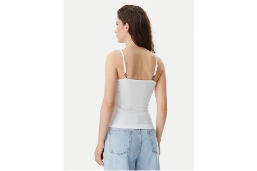 Tommy Jeans Essential Logo Strap Μπλούζα Αμάνικη Γυναικεία (DW0DW20675 YBL)