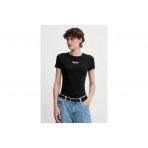 Tommy Jeans Essential Γυναικείο Κοντομάνικο T-Shirt Μαύρο