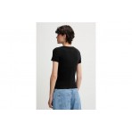 Tommy Jeans Essential Γυναικείο Κοντομάνικο T-Shirt Μαύρο