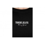 Tommy Jeans Essential Γυναικείο Κοντομάνικο T-Shirt Μαύρο