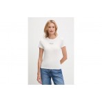 Tommy Jeans Essential Γυναικείο Κοντομάνικο T-Shirt Εκρού