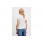 Tommy Jeans Essential Γυναικείο Κοντομάνικο T-Shirt Εκρού