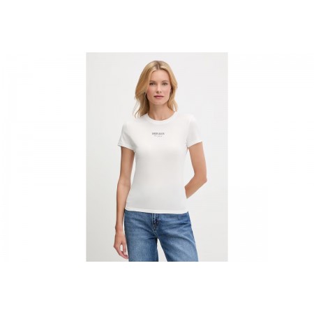 Tommy Jeans Essential Γυναικείο Κοντομάνικο T-Shirt Εκρού