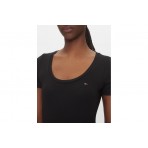 Tommy Jeans Essential Γυναικείο Κοντομάνικο T-Shirt Μαύρο