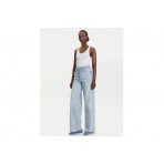 Tommy Jeans Soft Rib Γυναικεία Αμάνικη Μπλούζα Εκρού