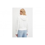 Tommy Jeans Bοxy Γυναικεία Βαμβακερή Ζακέτα με Κουκούλα Εκρού