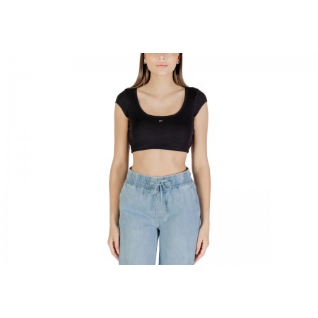 Tommy Jeans Rib Crop Top Κοντομάνικο Γυναικείο 