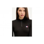 Tommy Jeans Badge Quarter-Zip Μπλούζα Με Φερμουάρ Γυναικεία (DW0DW21567 BDS)