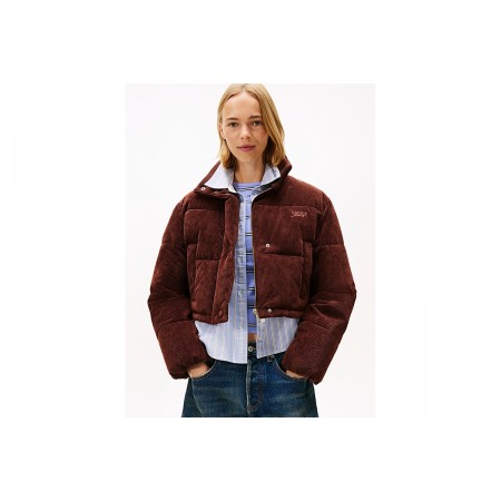 Tommy Jeans Relaxed Corduroy Cropped  Μπουφάν Puffer Γυναικείο 