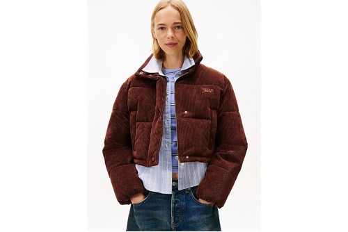 Tommy Jeans Relaxed Corduroy Cropped  Μπουφάν Puffer Γυναικείο (DW0DW21658 GS7)