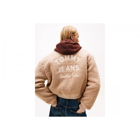 Tommy Jeans Varsity Teddy Back Logo Μπουφάν Bomber Γυναικείο 