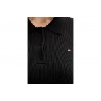 Tommy Jeans Rib-Knit Slim Μπλούζα Μακρυμάνικη Polo Γυναικεία (DW0DW21829 BDS)