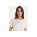 Tommy Jeans Linear Logo Γυναικείο Κοντομάνικο T-Shirt Λευκό