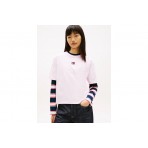 Tommy Jeans Boxy Badge Γυναικείο Κοντομάνικο T-Shirt Ροζ