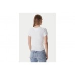 Tommy Jeans Slim Essential Logo 1 Γυναικείο Κοντομάνικο T-Shirt Εκρού