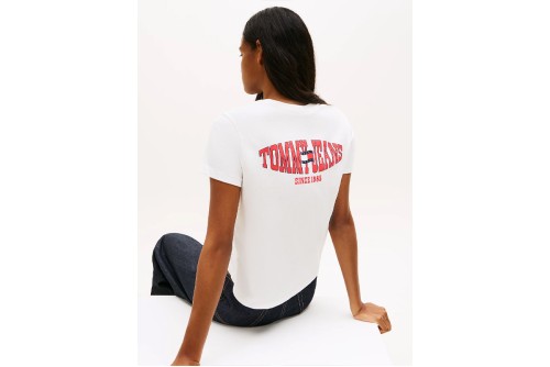 Tommy Jeans Wavy Flag Back Logo Jersey T-Shirt Γυναικείο (DW0DW22274 YBL)