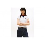 Tommy Jeans Badge Henley Ribbed T-Shirt Γυναικείο (DW0DW22276 YBL)