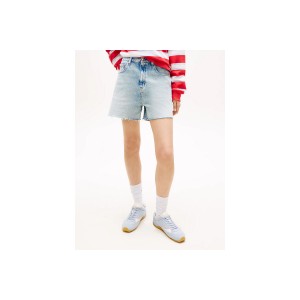 Tommy Jeans Faded Straight Leg Mom Σορτς Τζιν Γυναικείο (DW0DW22694 1AB)