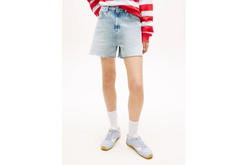 Tommy Jeans Faded Straight Leg Mom Σορτς Τζιν Γυναικείο (DW0DW22694 1AB)