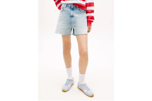 Tommy Jeans Faded Straight Leg Mom Σορτς Τζιν Γυναικείο (DW0DW22694 1AB)