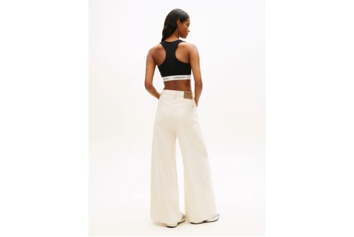 Tommy Jeans Repeat Logo Tape Racerback Crop Top Αμάνικο Γυναικείο (DW0DW22762 BDS)