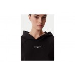 Tommy Jeans Script Raglan Γυναικείο Φούτερ με Κουκούλα Μαύρο