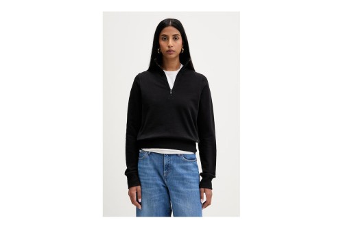 Tommy Jeans Slim Flag Μπλούζα Με Φερμουάρ Γυναικεία (DW0DW22835 BDS)