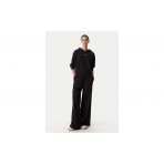 Tommy Jeans Wide Leg Γυναικείο Παντελόνι Φόρμας Μαύρο