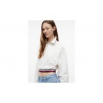 Tommy Jeans Boxy Γυναικεία Μακρυμάνικη Μπλούζα με Φερμουάρ Εκρού