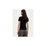 Tommy Jeans Γυναικείο Κοντομάνικο T-Shirt Μαύρο