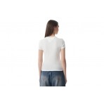 Tommy Jeans Γυναικείο Κοντομάνικο T-Shirt Εκρού