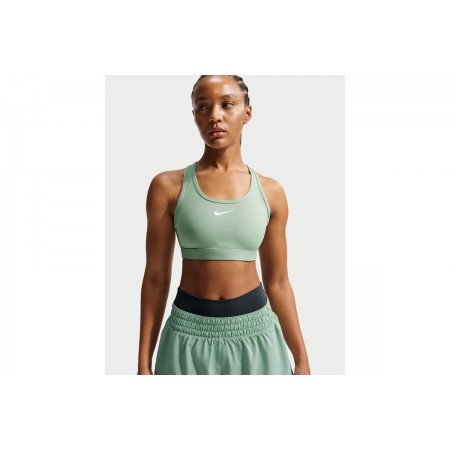 Nike Swoosh Sports Γυναικείο Αθλητικό Μπουστάκι Φυστικί