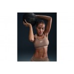 Nike Swoosh Medium Support Γυναικείο Μπουστάκι Καφέ