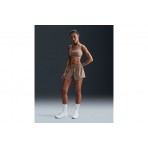 Nike Swoosh Medium Support Γυναικείο Μπουστάκι Καφέ