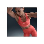 Nike Swoosh Medium Support Γυναικείο Μπουστάκι Πορτοκαλί