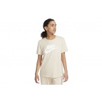 Nike Sportswear Essentials Γυναικείο Κοντομάνικο T-Shirt Μπεζ