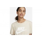 Nike Γυναικείο Κοντομάνικο T-Shirt Μπεζ (DX7906 126)