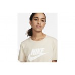 Nike Sportswear Essentials Γυναικείο Κοντομάνικο T-Shirt Μπεζ