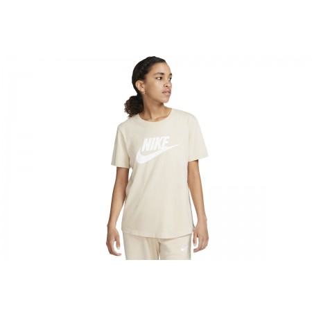 Nike Sportswear Essentials Γυναικείο Κοντομάνικο T-Shirt Μπεζ