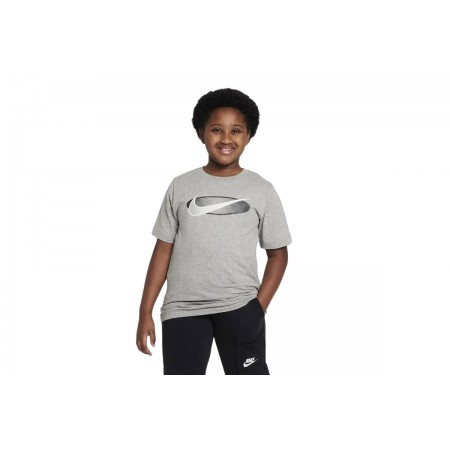 Nike Παιδικό Κοντομάνικο T-Shirt Γκρι Ανοιχτό