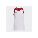 Adidas Performance 3G Speed Παιδική Αμάνικη Μπασκετική Μπλούζα Διπλής Όψεως Κόκκινη, Λευκή