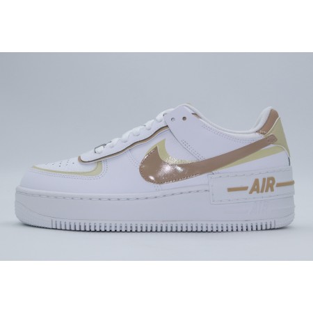 Nike Air Force 1 Shadow Sneakers Λευκά, Μπεζ, Χρυσά