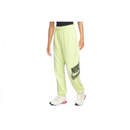 Nike Dance Fleece Γυναικείο Παντελόνι Φόρμας Κίτρινο